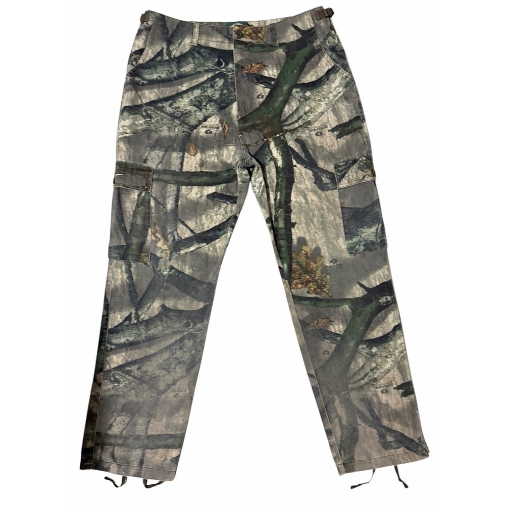Cabelas Mossy Oak Treestand Camo Hunting Pants Cargo Outdoor Men's Size 36 Reg
